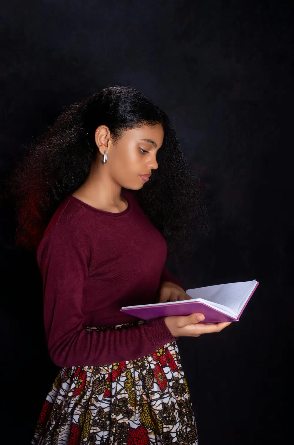 a beautiful lady reading