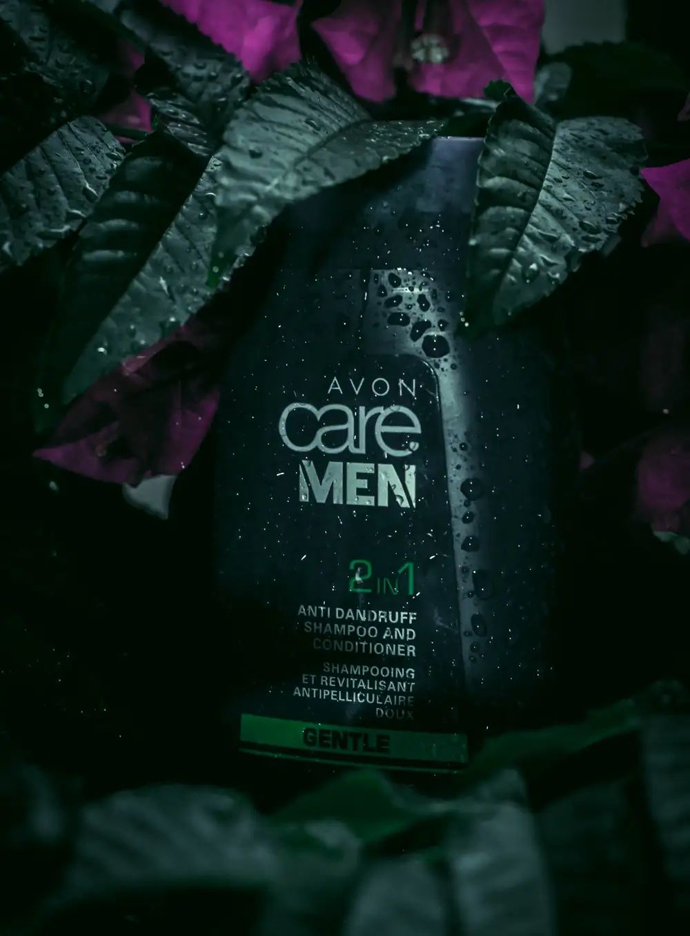 Close up picture of Avon Care Men shampoo and conditioner