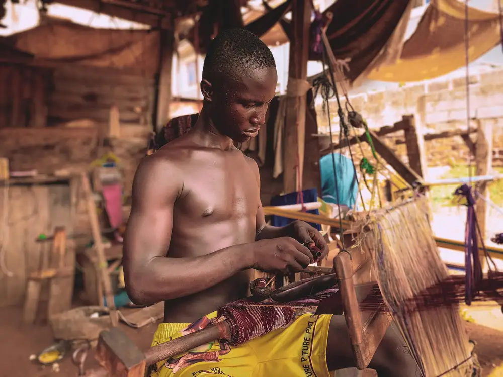 aso oke making