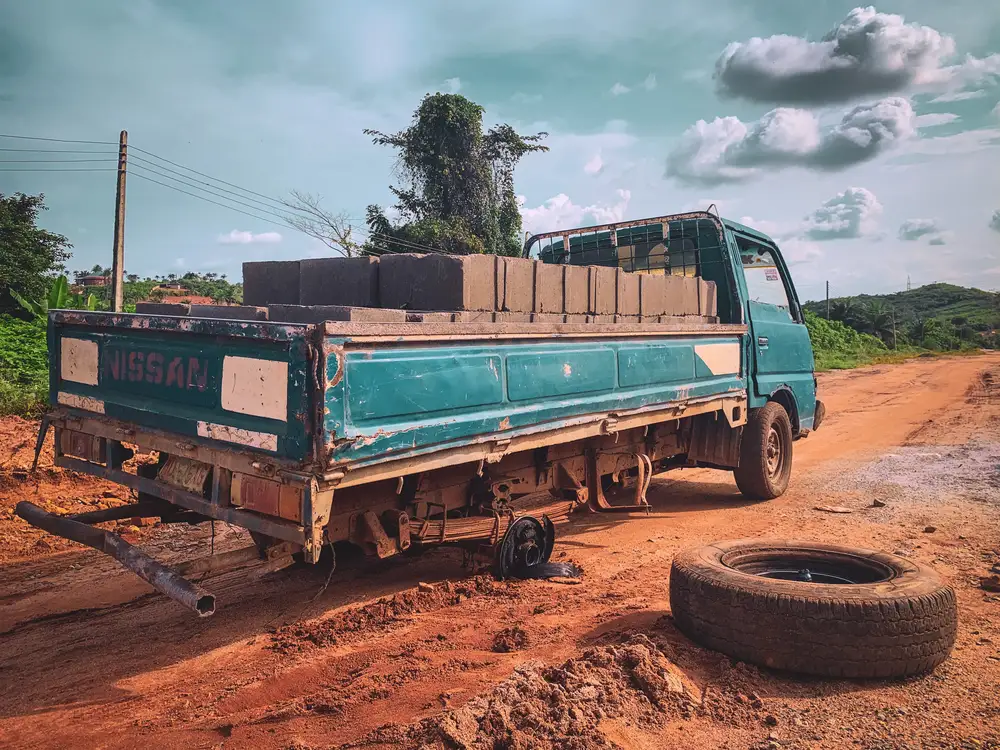 blocks on a truck