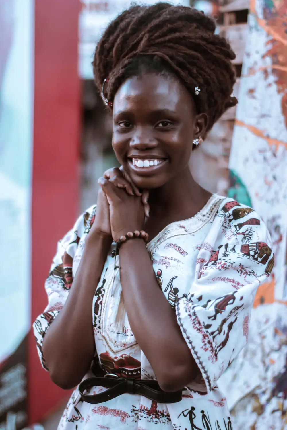 Girl smiling widely at the camera