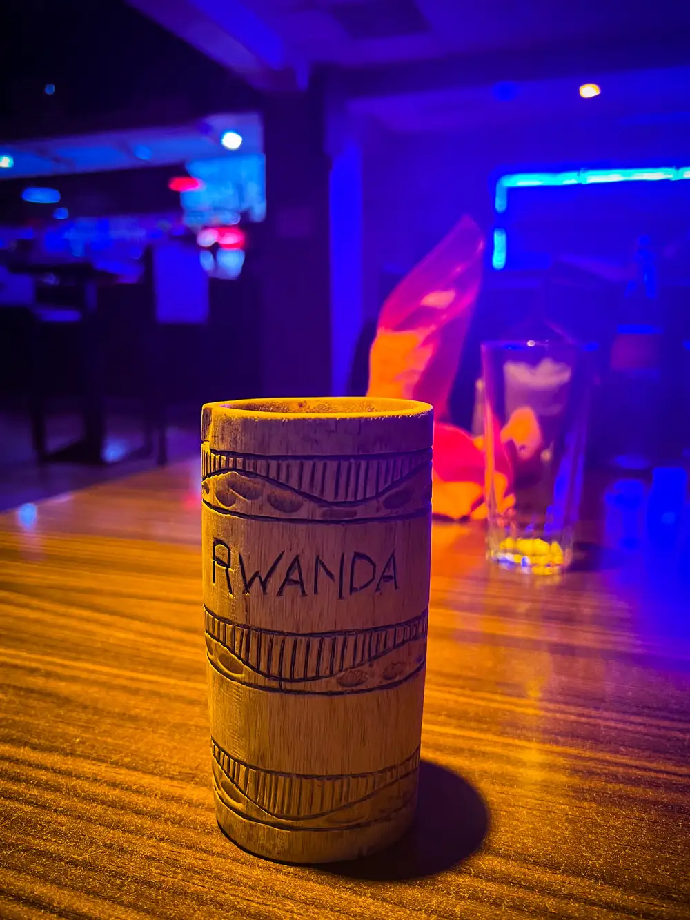 a wooden cup