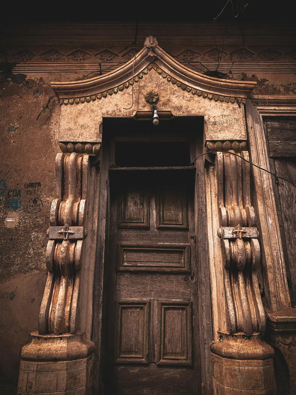 A Wooden Door Entrance