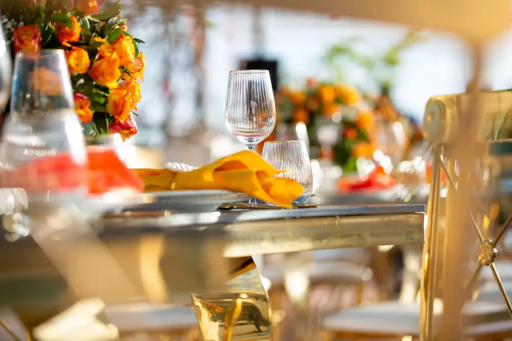 dinner table set