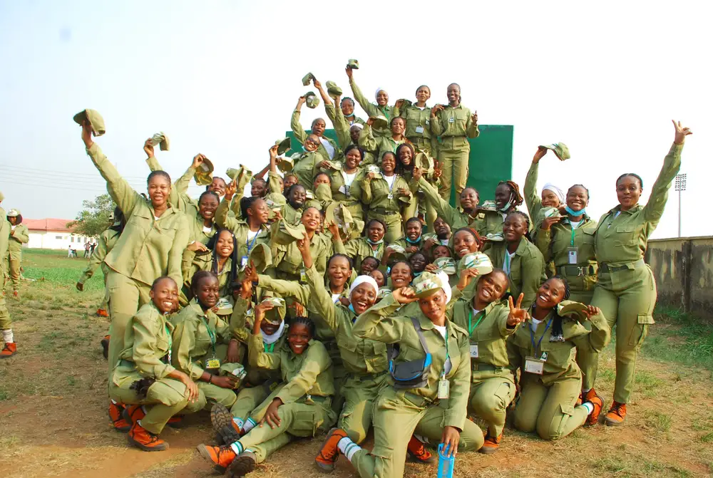 NYSC members celebrate by snapping a picture
