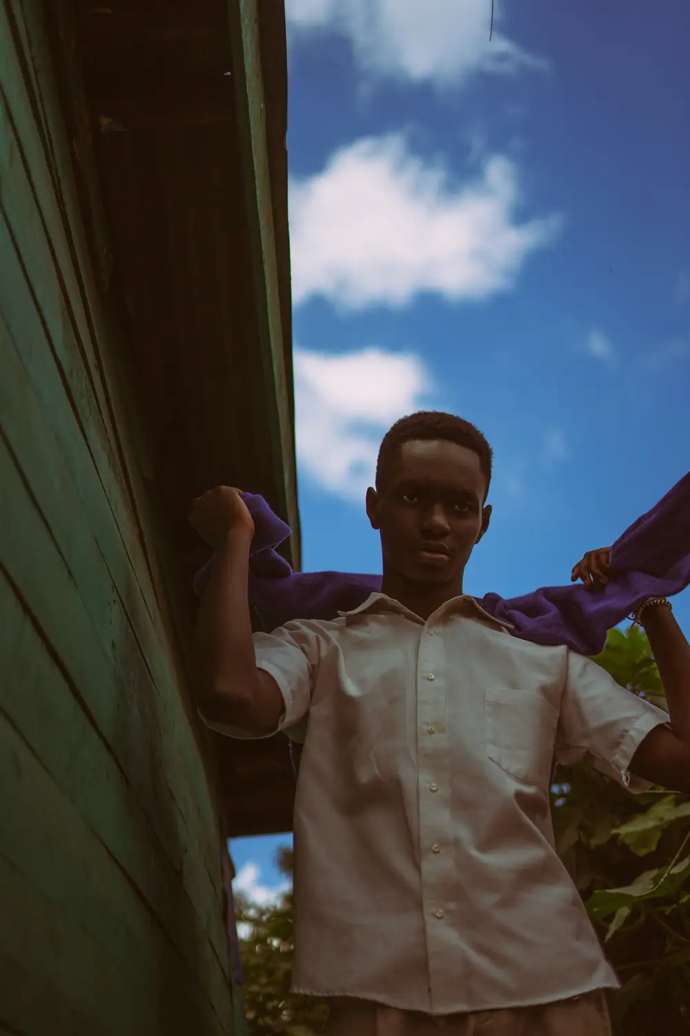 Guy in an off-white shirt