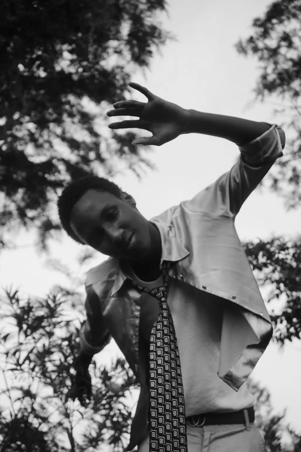 Boy showing his palm