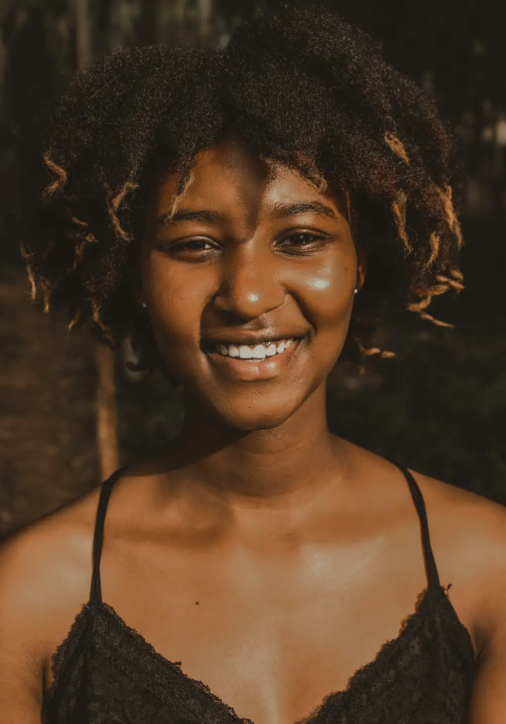 Beautiful African girl smiling