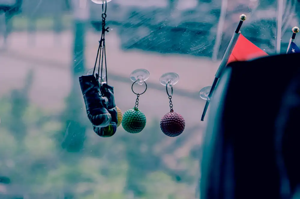 Front mirror of a car