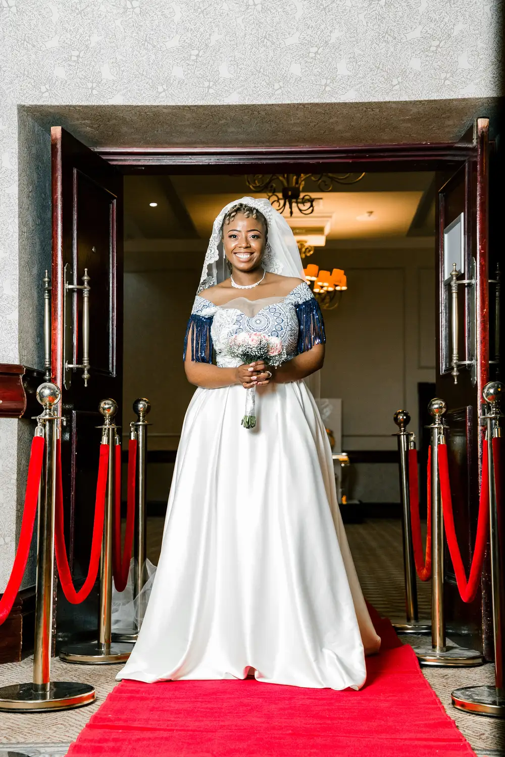 a smiling bride