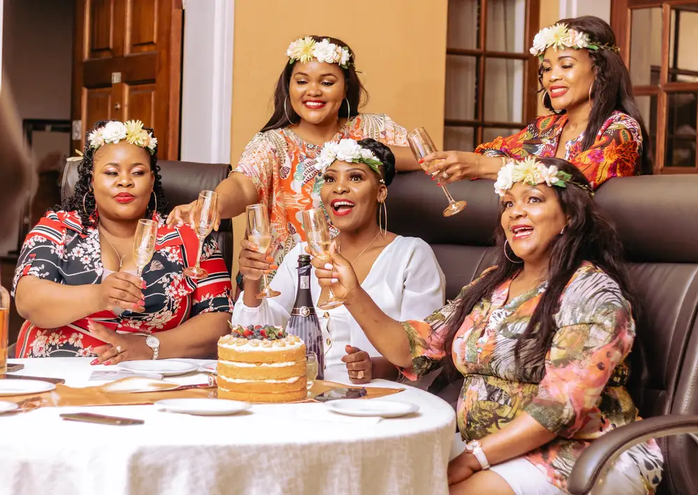 a group of women celebrating birthday