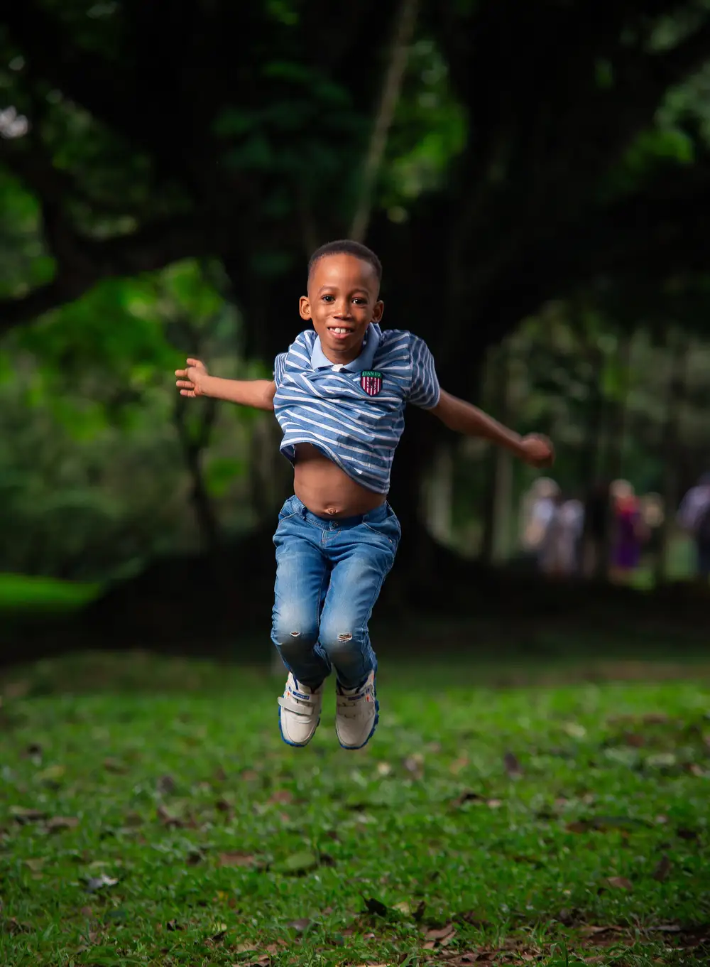 Little boy jumping