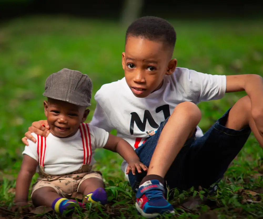 A boy and his little brother