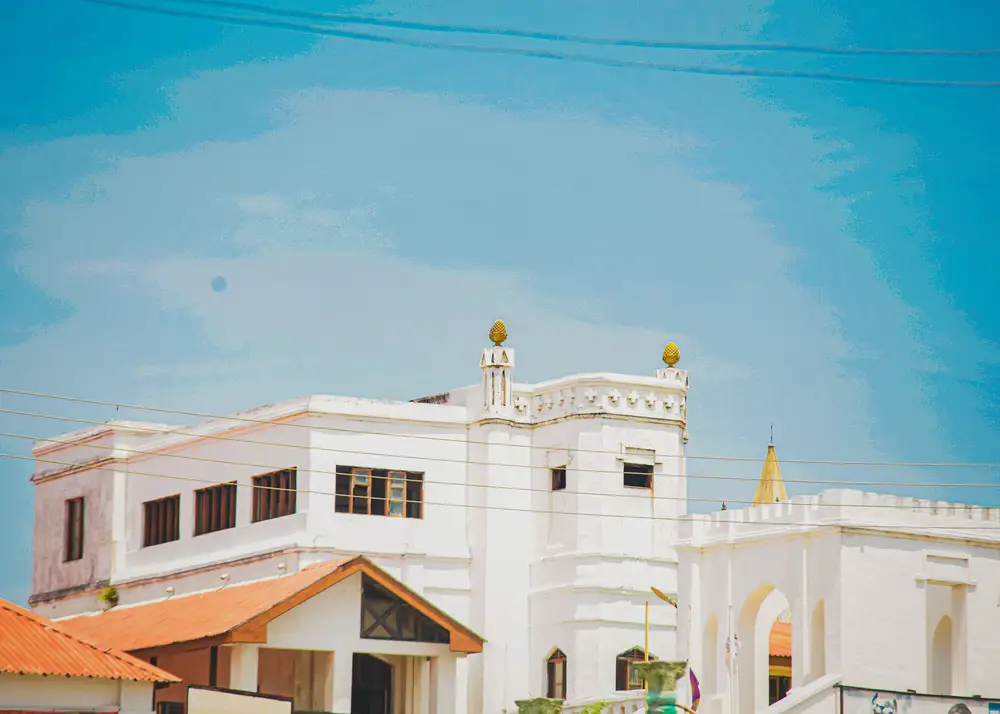 White and gold castle