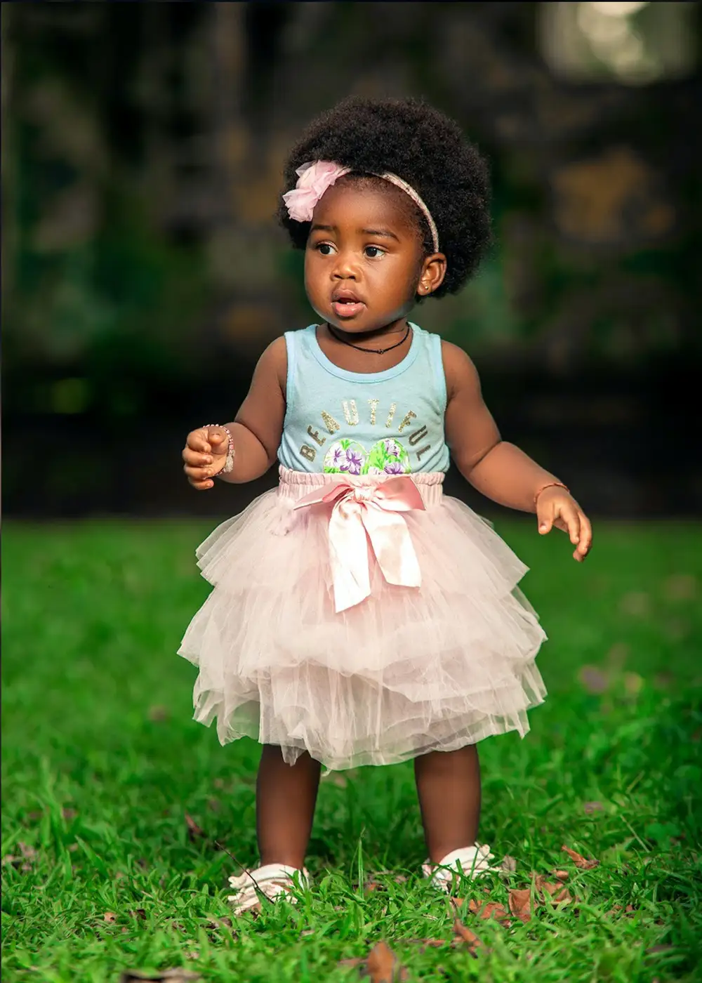 Baby with a head band