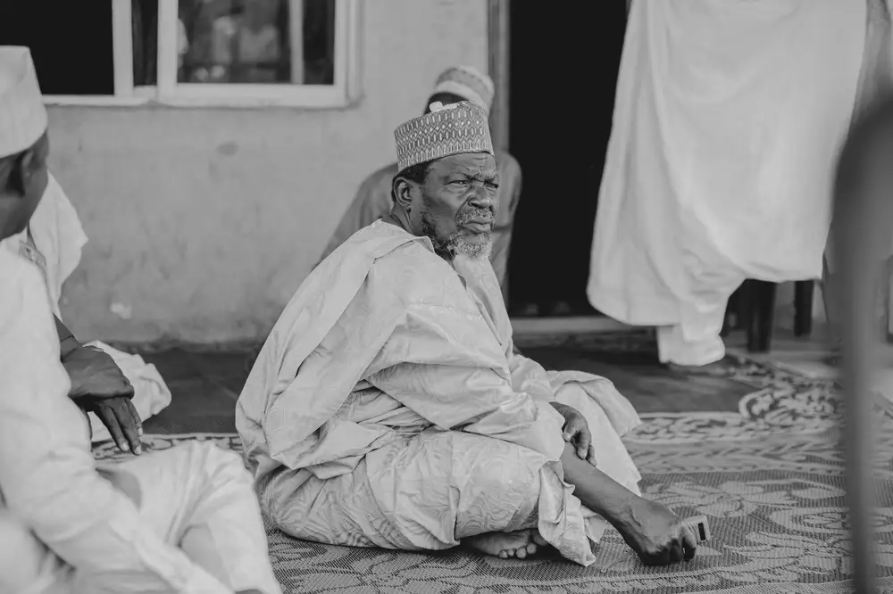 Man sitting in a mosque