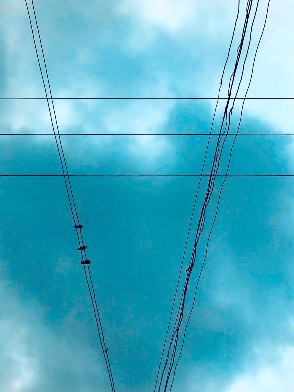 Two lines of wires