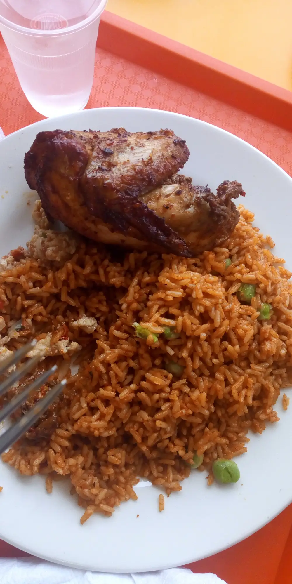 Jollof rice and chicken