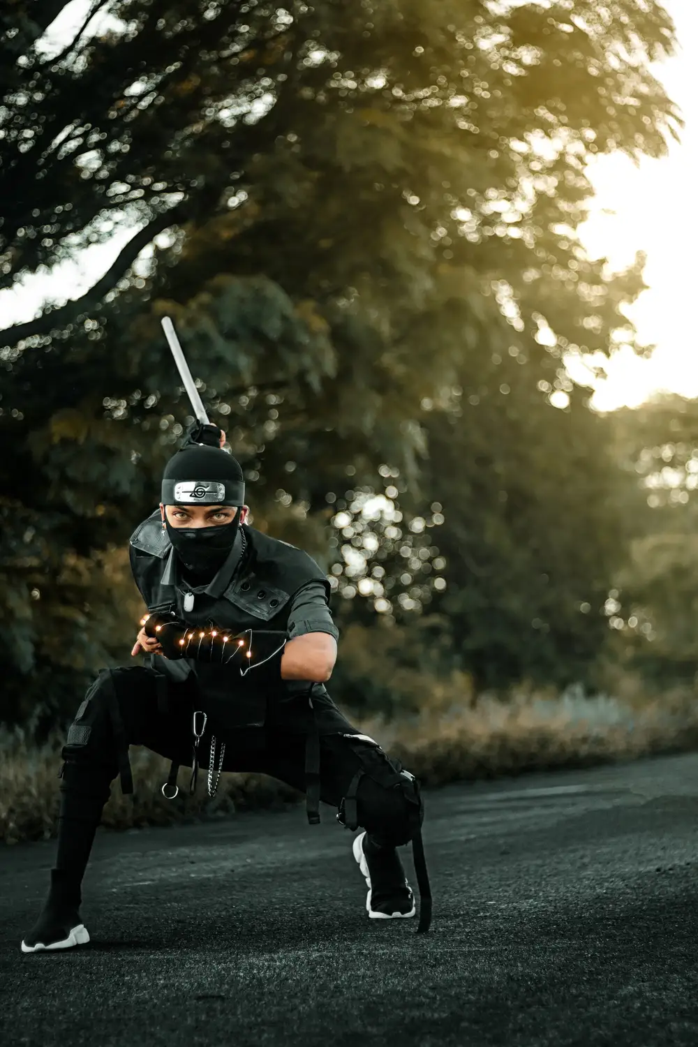 Ninja holding his sword