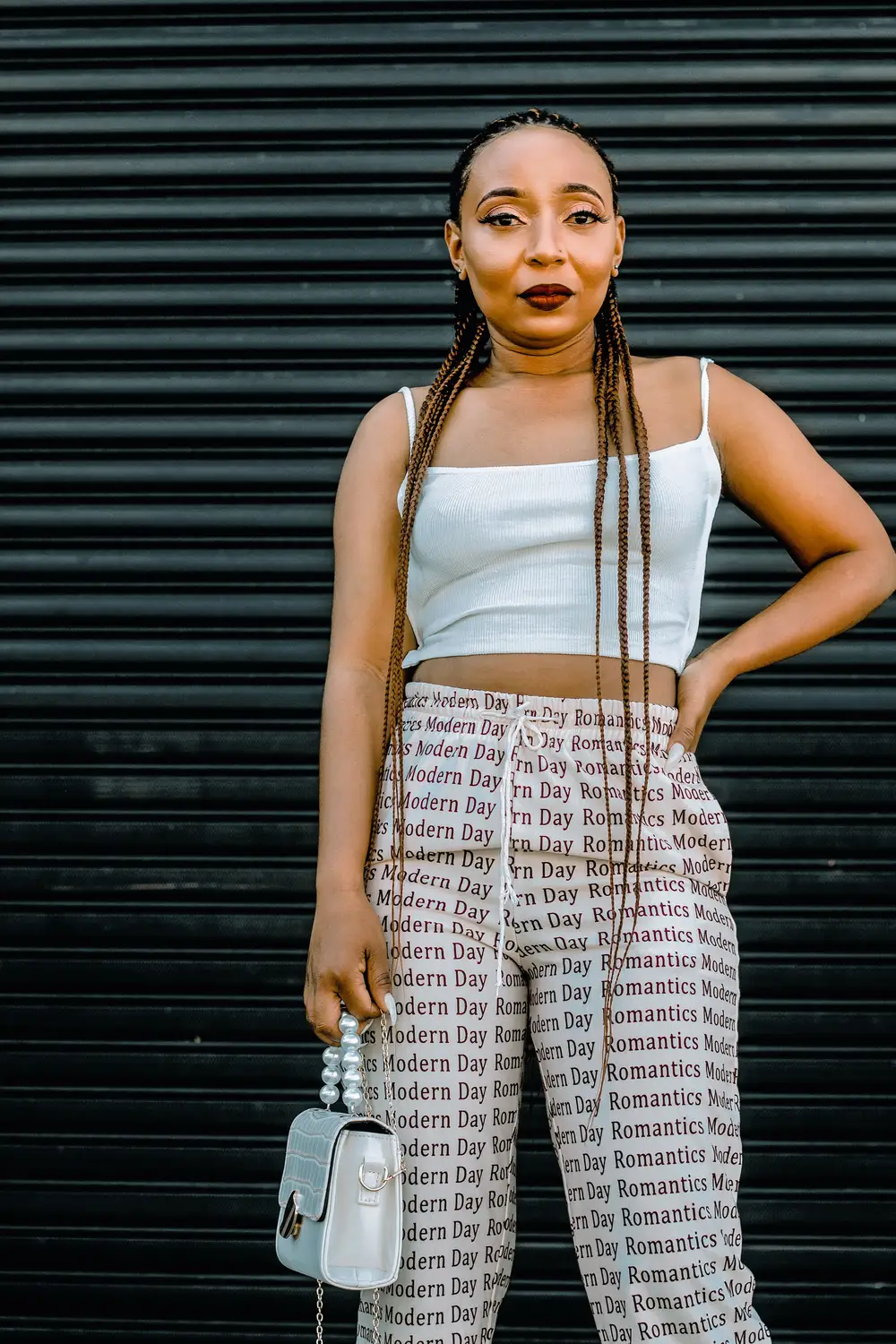 Lady with long braids