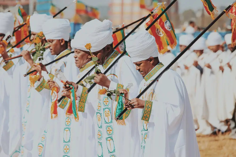 Men Celebrating Ashenda in Ethiopia