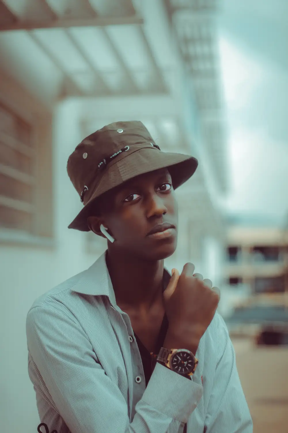 Young Man with Bucket Hat