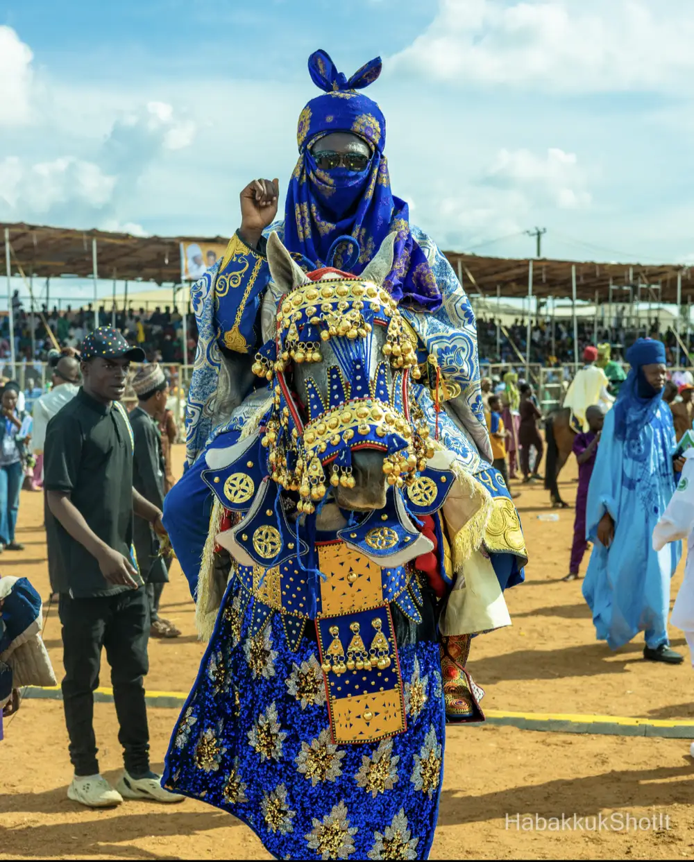 A prince riding on a royal horse at the Ilorin Durbar Festival 2023