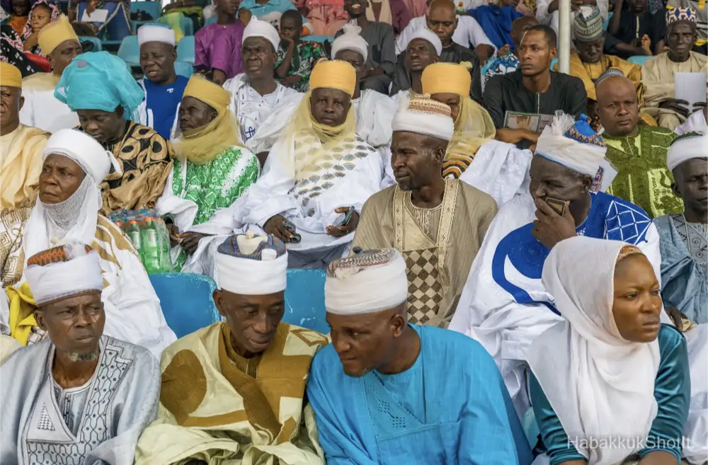 Ilorin indigenes sitting to watch the live performance of activities at the Ilorin Durbar Festival 2023