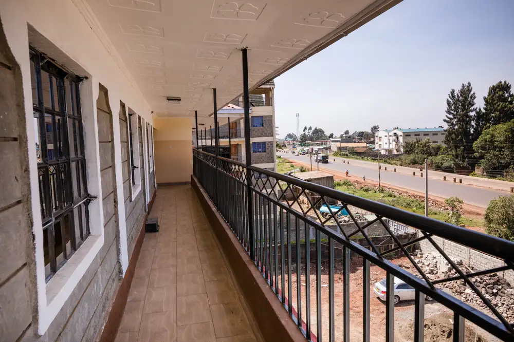 Balcony from a storey building