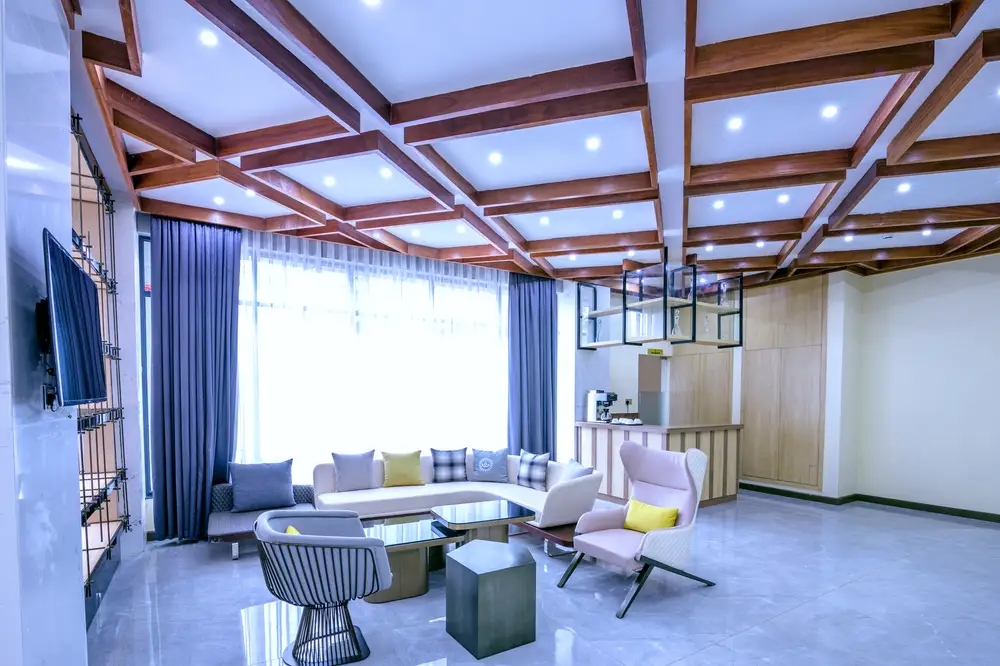 Interior design of a hotel reception