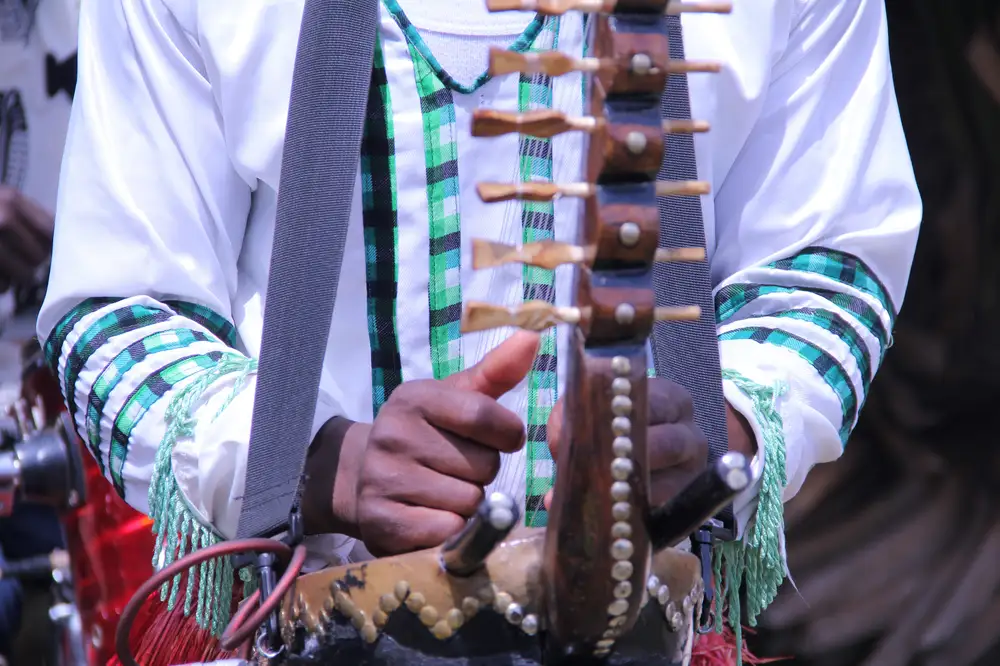 Man playing a musical instrument