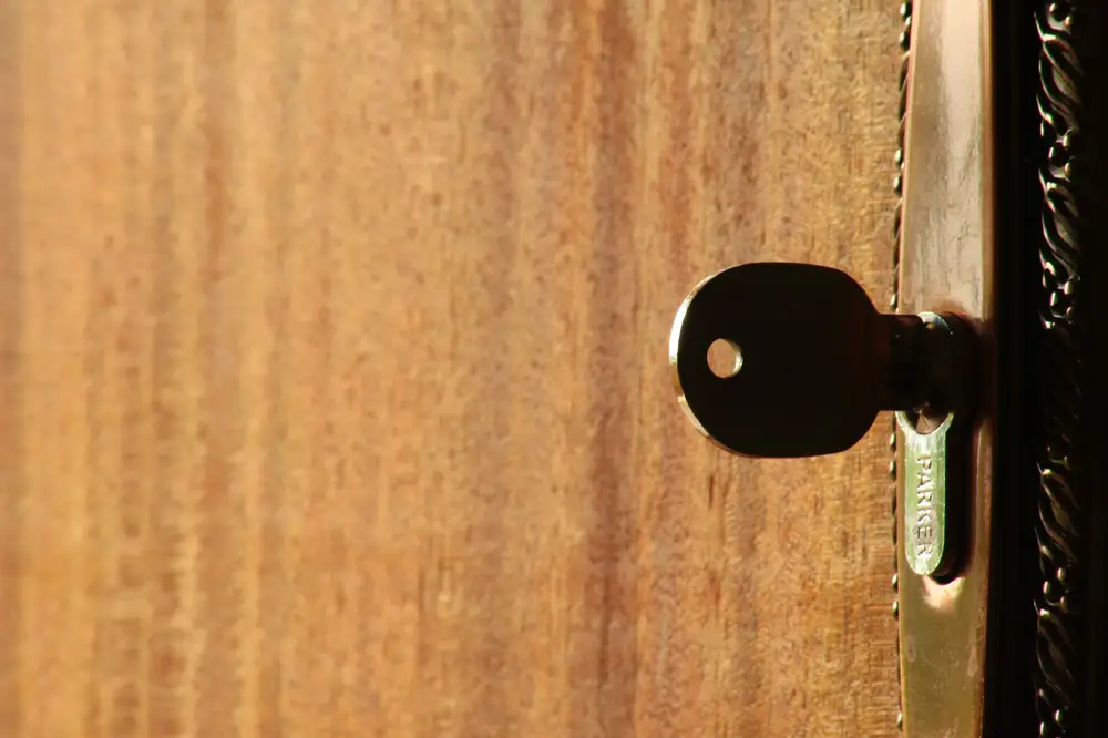 Key at a door