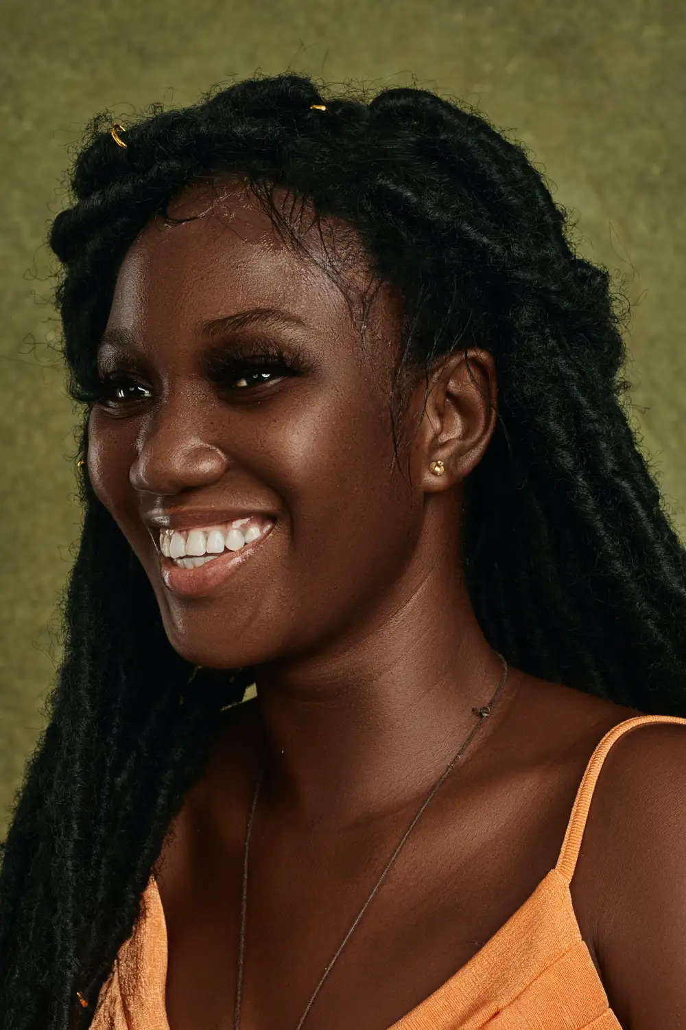 black woman smiling