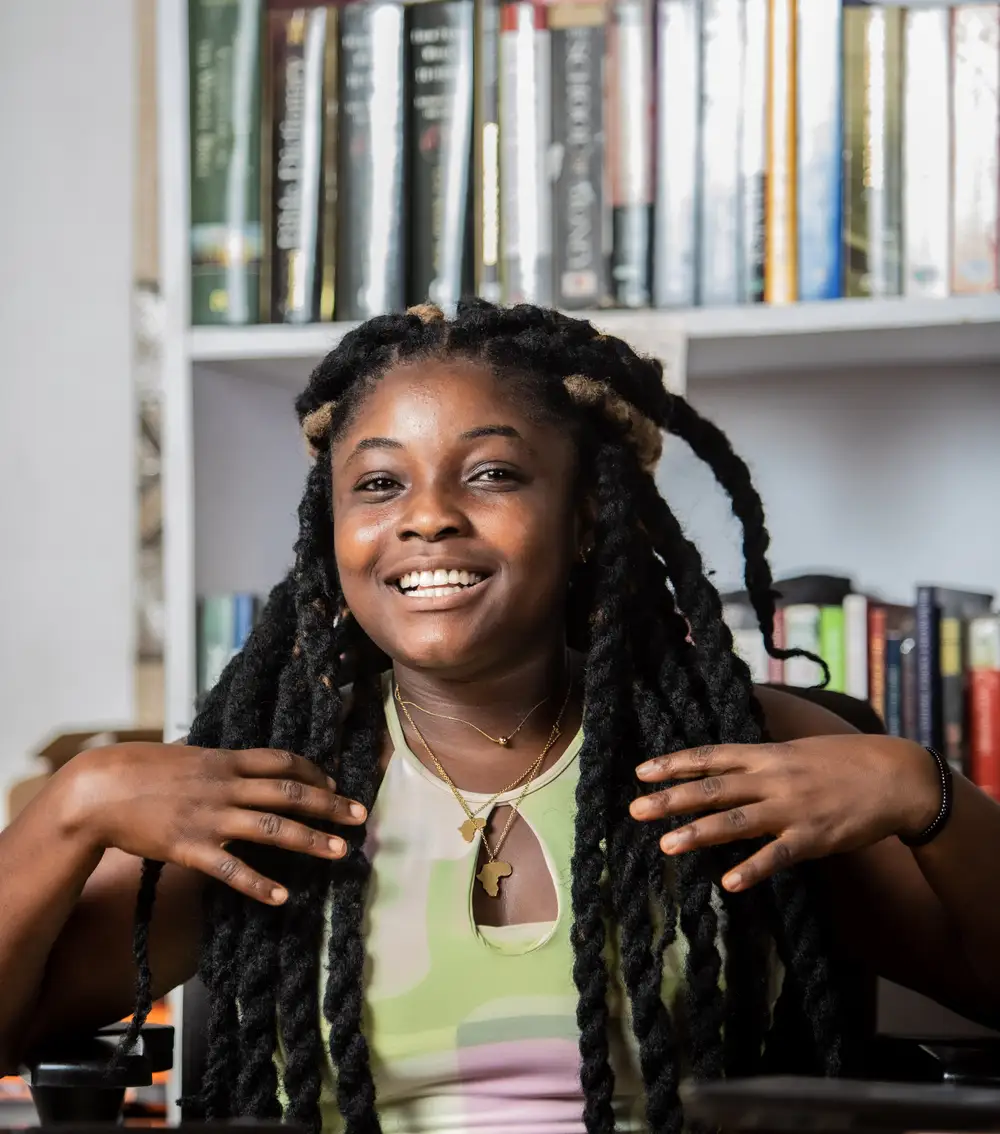 BLACK FEMALE SMILING