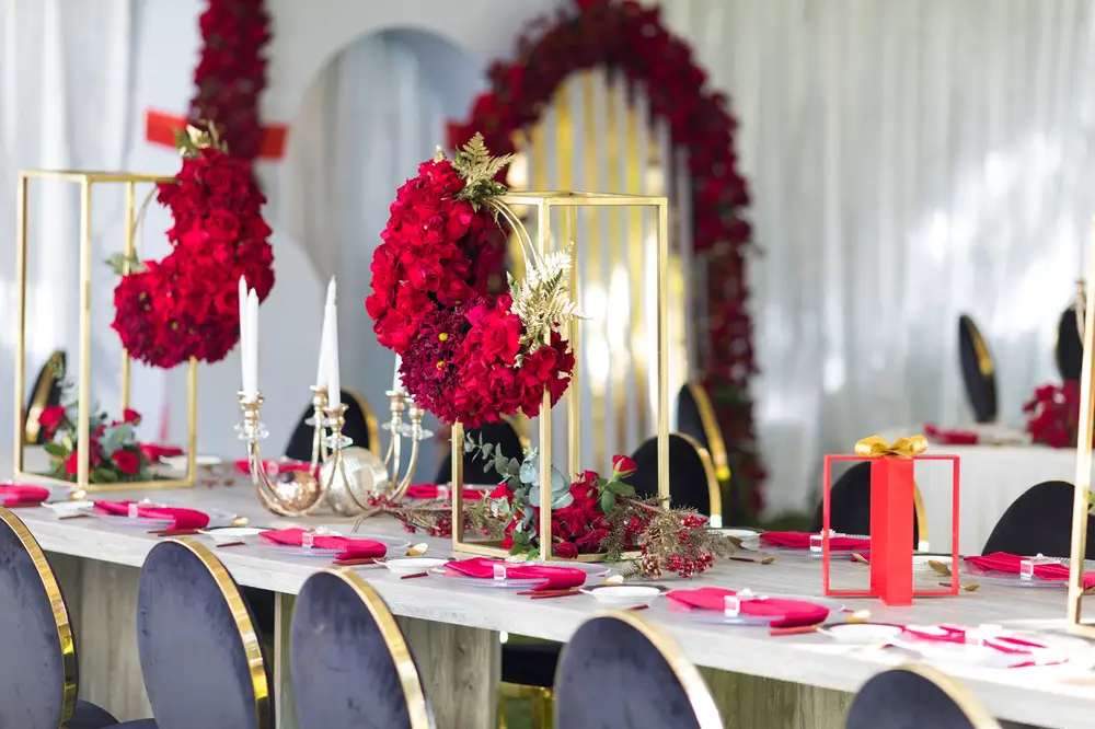 Decorated Event reception table