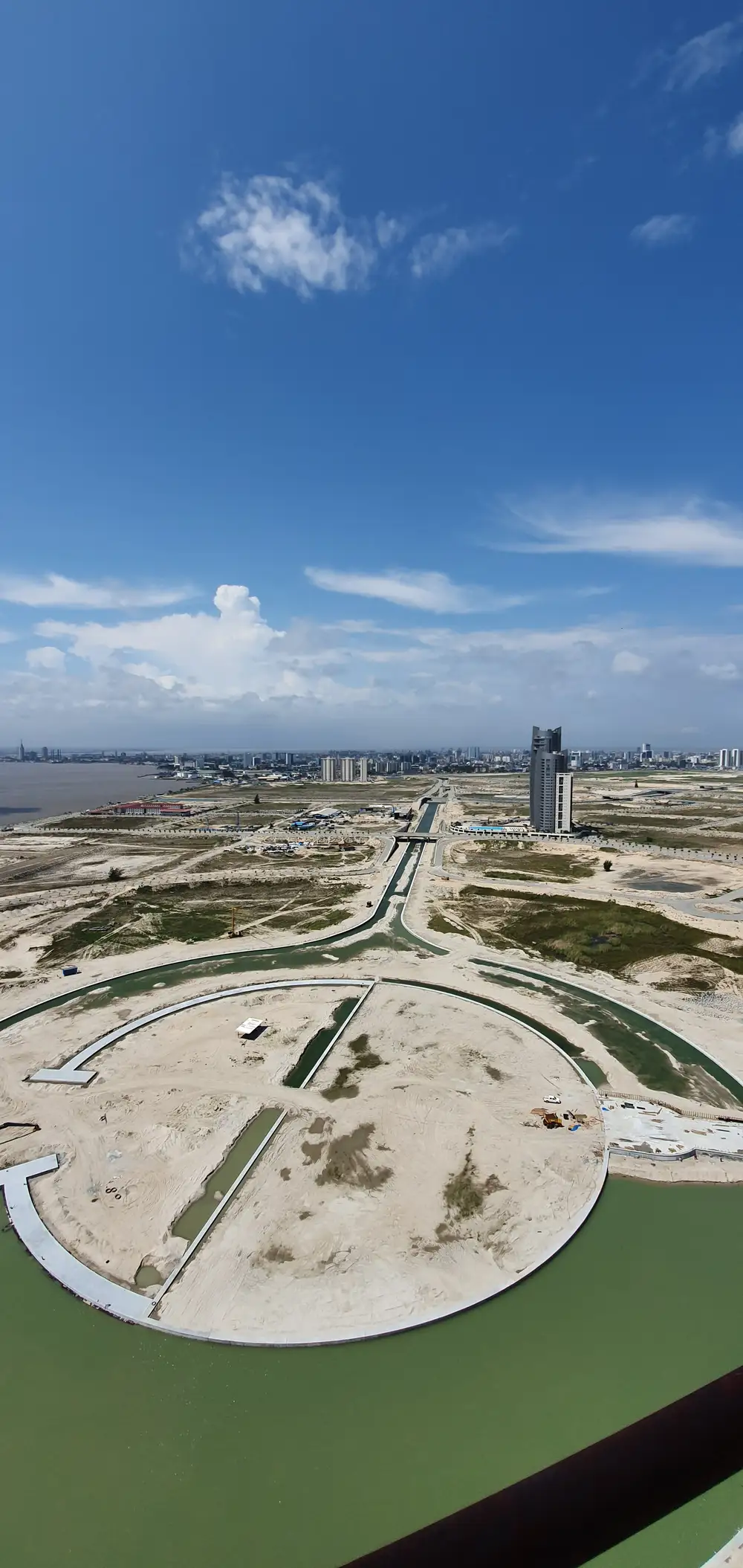 Landscape view of Eko Atlantic construction