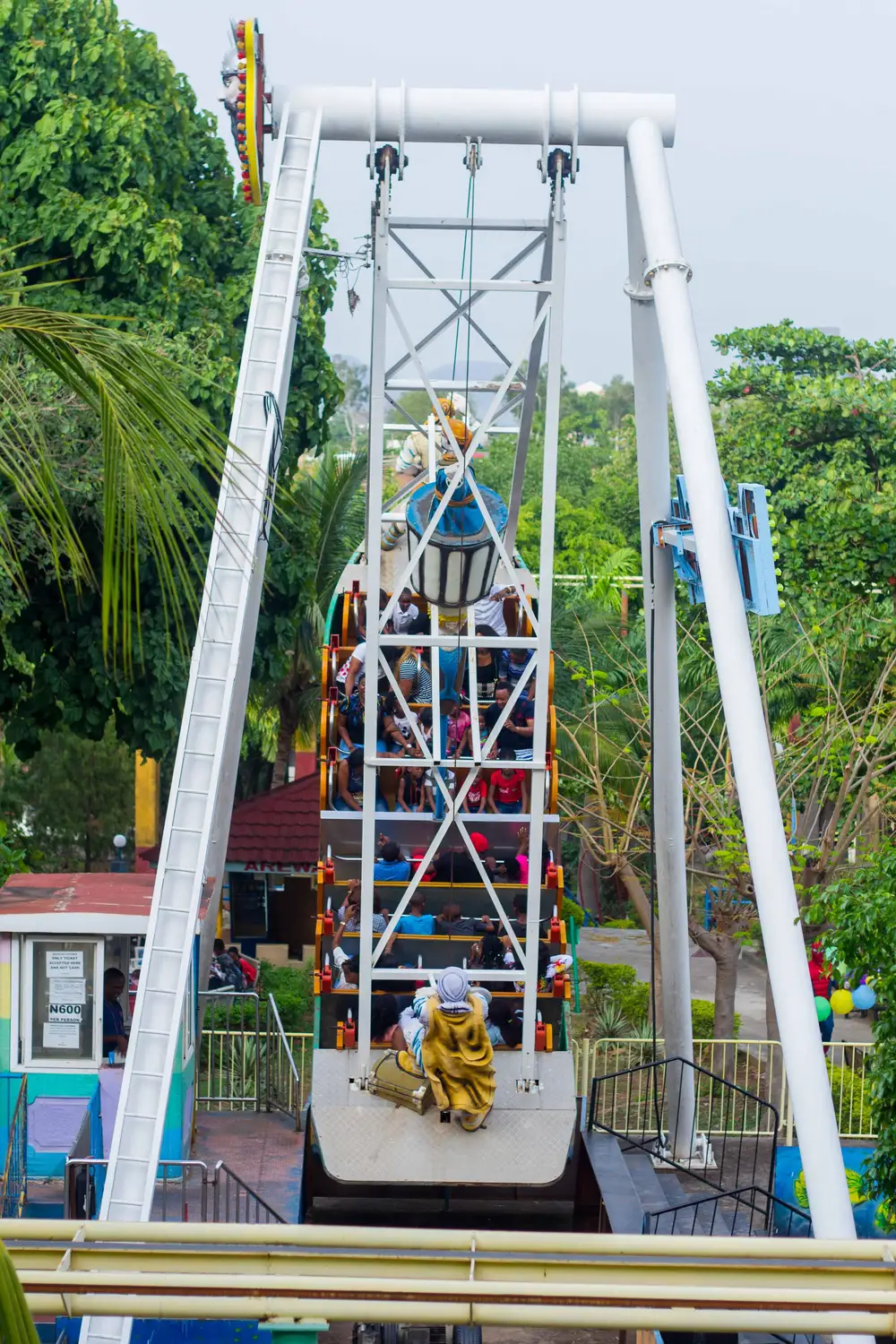 people on a Roller-coaster