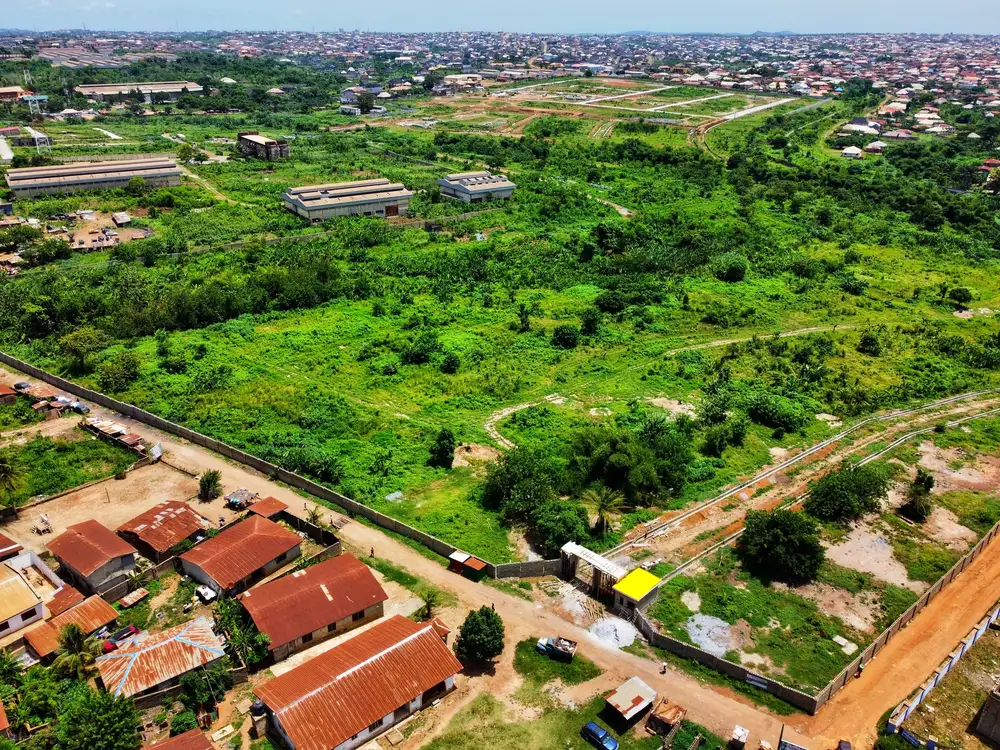 Aerial view of a site