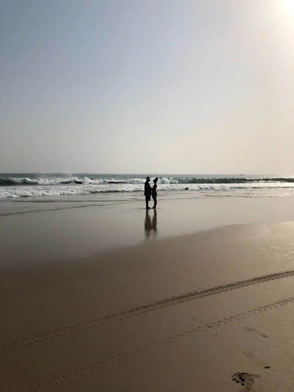 A Man and A Woman on a beach