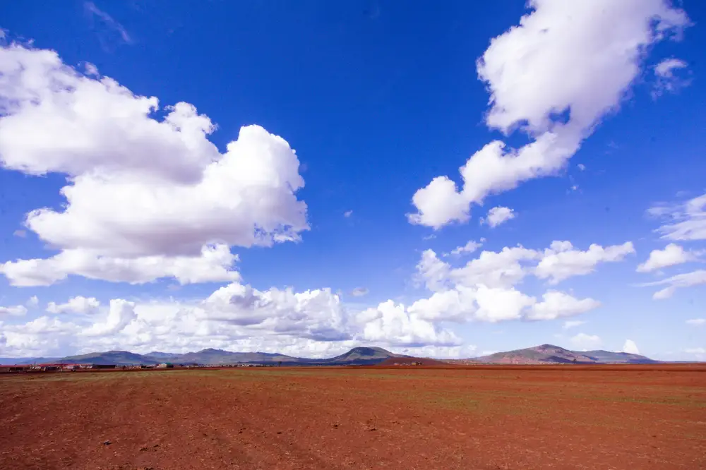 African savanna and blue sky