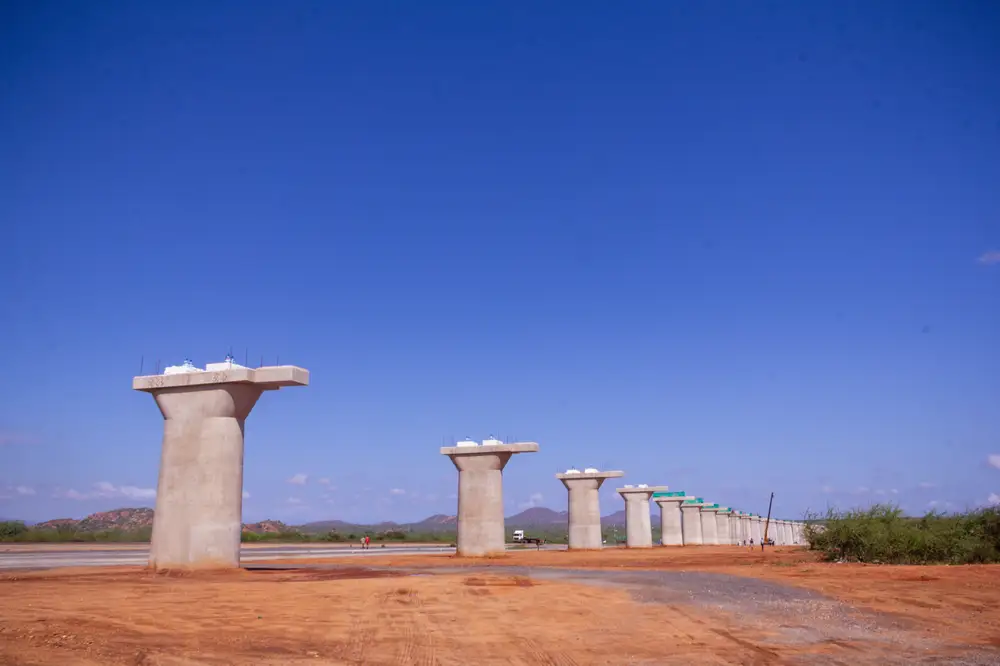 Pillars for bridge construction
