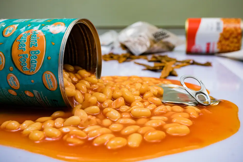 Messy baked beans