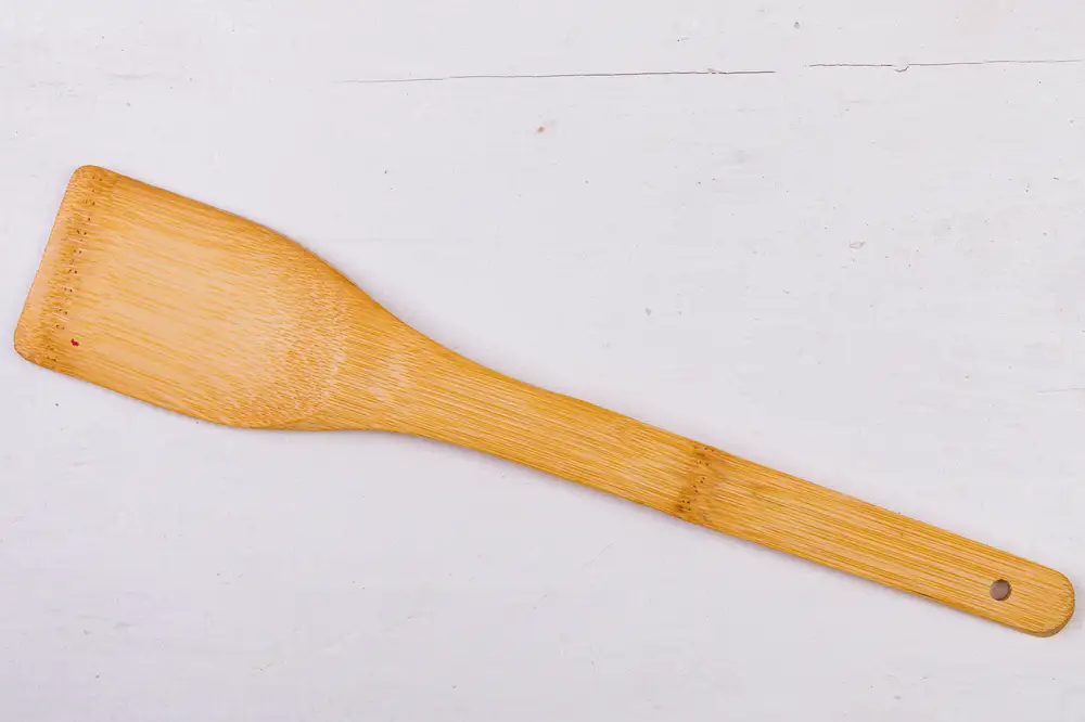 Flat wooden spoon
