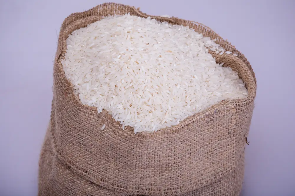 A sack bag filled with rice