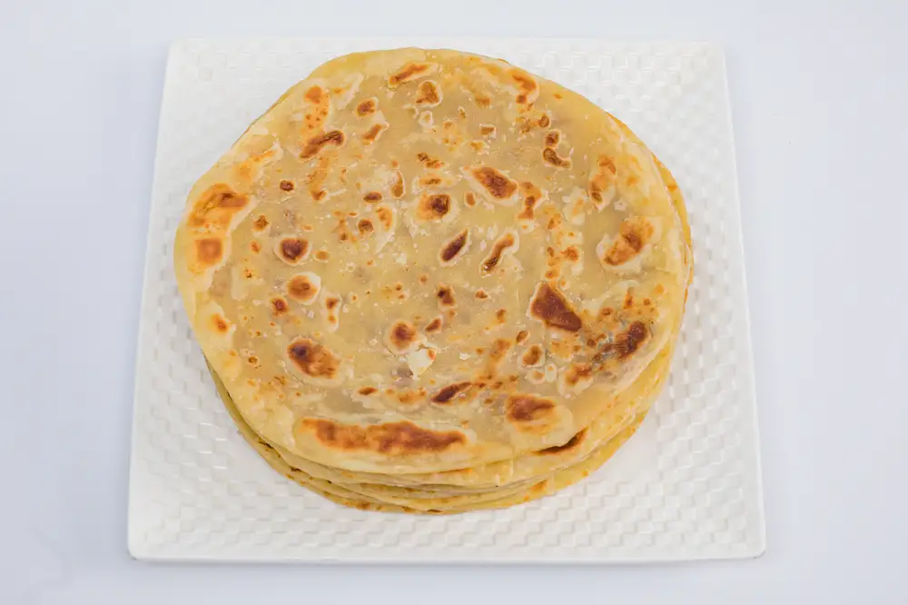 Pile of chapati on a serviette