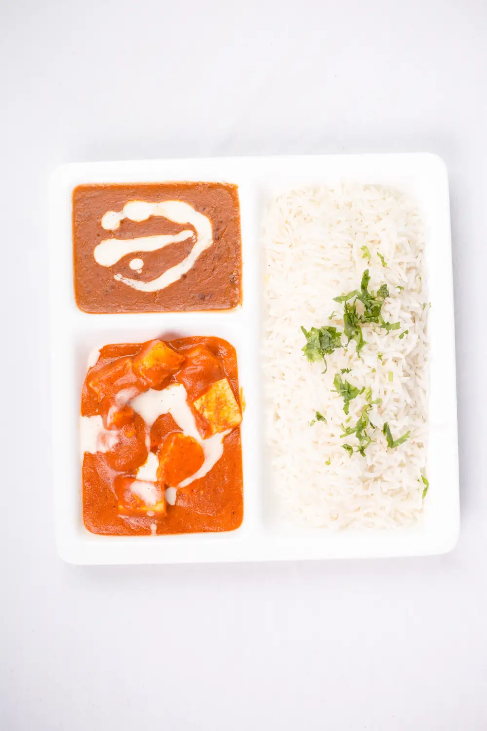 White rice served with sauce