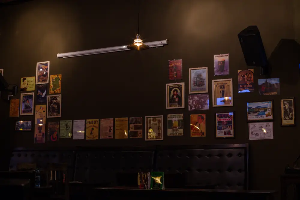 Restaurant Wall covered with Framed Art works