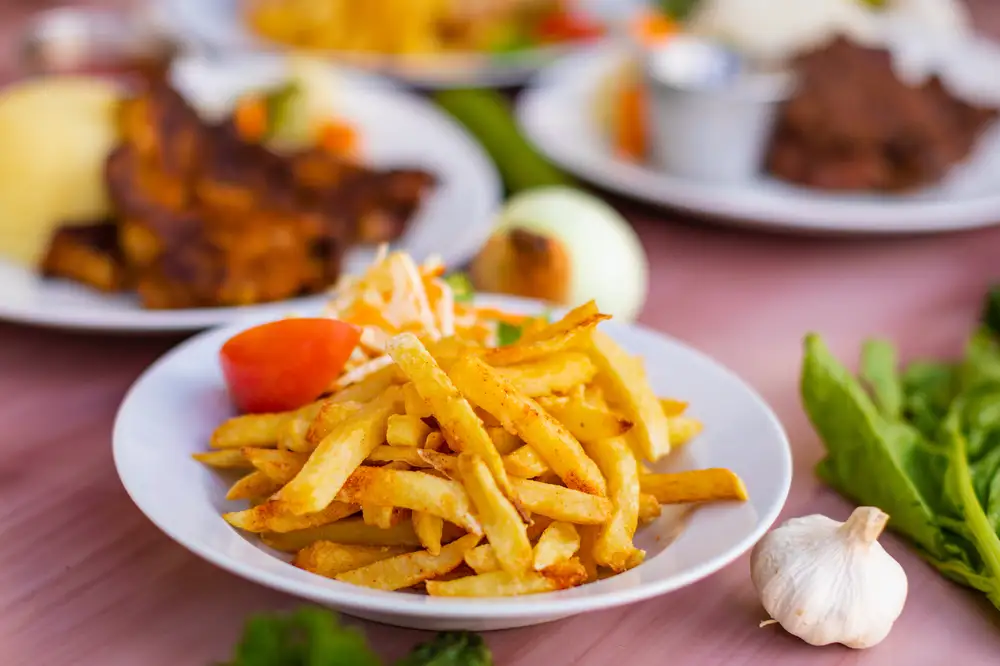 Plate of French fries