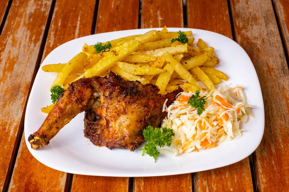 Charcoalite chicken and chips