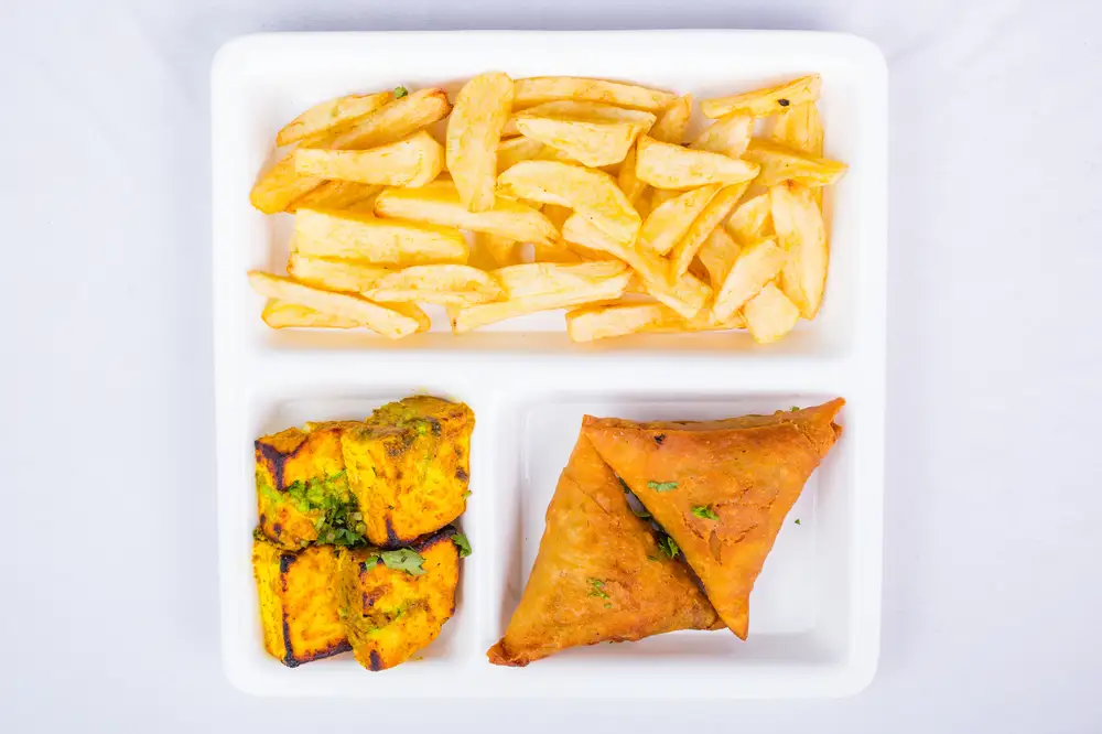 French fries and samosa